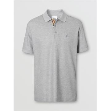 Burberry 80140061 男士专属标识图案珠地网眼布棉质 Polo 衫