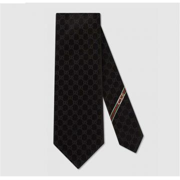 Gucci 456520 男士 GG 图案领带