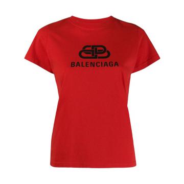 Balenciaga 578133TEV48 女士 BB logo 印花 T恤