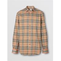 Burberry 80277781 男士标志性条纹袖口 Vintage 格纹棉质衬衫