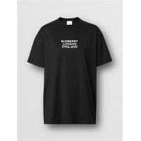 Burberry 80211751 女士刺绣徽标宽松棉质 T 恤衫
