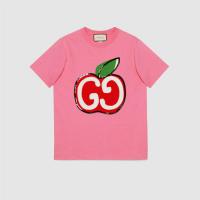 Gucci 580762 女士 GG 苹果印花 T恤