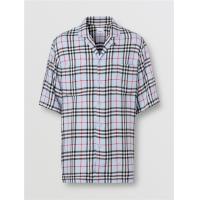 Burberry 80258221 男士短袖 Vintage 格纹斜纹衬衫