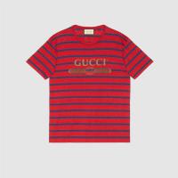 GUCCI 604177 男士 Gucci标识条纹T恤