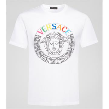 Versace A82933-A224589_A001 男士彩色美杜莎LOGO T恤