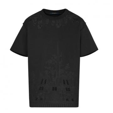LV黑色 NOTRE DAME & PONT NEUF 刺绣 T恤 1A7QHT