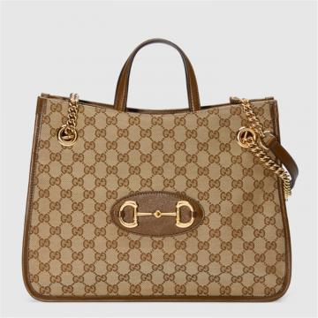 GUCCI 621144 女士 Gucci 1955马衔扣中号托特包