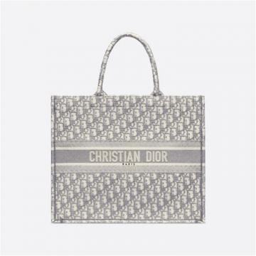 DIOR M1286ZRIW 女士灰色 DIOR OBLIQUE 印花 BOOK TOTE 手袋