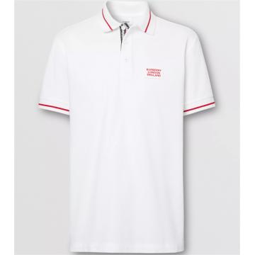 BURBERRY 80259731 男士徽标嵌花珠地网眼布棉质 Polo 衫