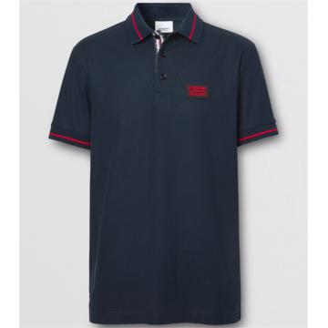 BURBERRY 80259741 男士徽标嵌花珠地网眼布棉质 Polo 衫