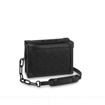 LV软盒包 M55700 黑色粒面压纹 SOFT TRUNK 手袋