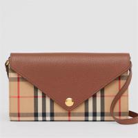 BURBERRY 80251621 女士 Vintage 格纹钱夹（含可拆式背带）