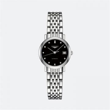 LONGINES L4.309.4.57.6 女士黑色表盘博雅系列 25.50 mm自动机械腕表