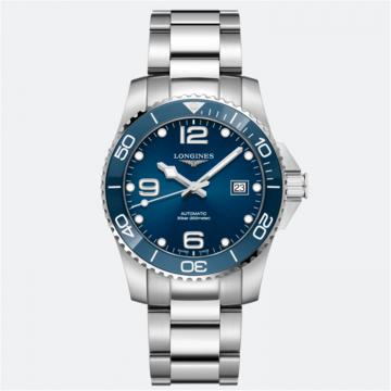 LONGINES L3.781.4.96.6 男士蓝色表盘康卡斯潜水系列 41.00 mm自动机械腕表