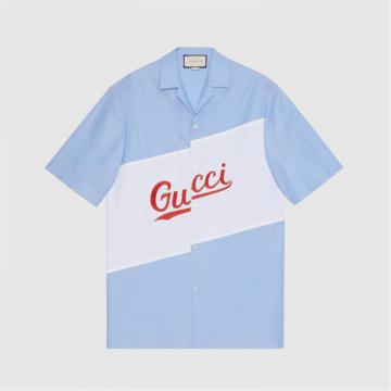 GUCCI 619033 男士饰 Gucci 字样超大造型保龄球衫GUCCI 619033 男士饰 Gucci 字样超大造型保龄球衫