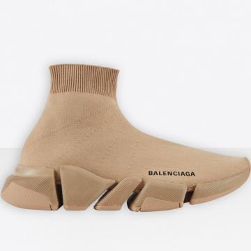 BALENCIAGA 605942W05GE9791 女士 Speed 2.0 米色针织运动鞋