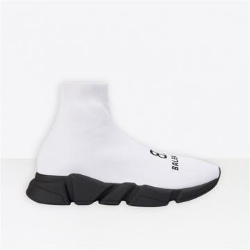 BALENCIAGA 617238W2A519010 男士白色 Recycled Speed 再生运动鞋