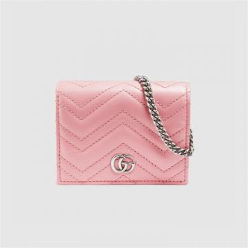 GUCCI 625693 女士淡粉色 GG Marmont 系列卡包