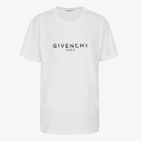 GIVENCHY BW70603Z0Y 女士白色 GIVENCHY PARIS 超大复古 T恤