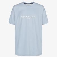 GIVENCHY BM70KC3002 男士淡蓝色 GIVENCHY PARIS 复古超大 T恤