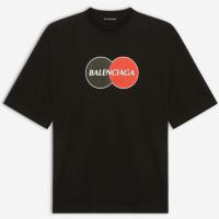 BALENCIAGA 620969TIV799000 男士黑色 UNIFORM 宽松设计 T恤