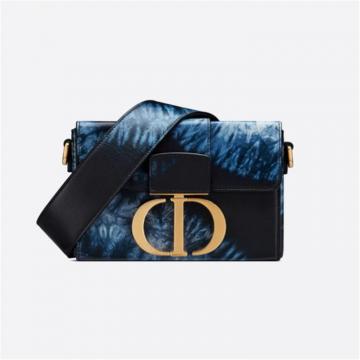 DIOR M9204UTYG 女士蓝色牛皮 Tie & Dior 图案 30 MONTAIGNE 箱型手袋