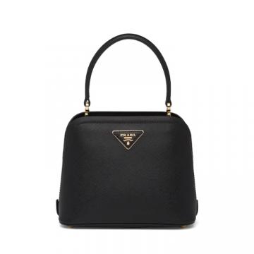 PRADA 1BA286 女士黑色 Matinée Mini Saffiano 牛皮手袋