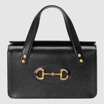 GUCCI 627323 女士黑色 Gucci 马衔扣1955系列小号手提包