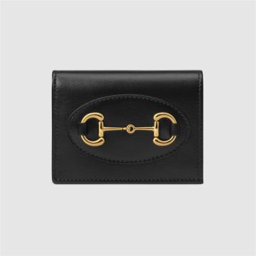 GUCCI 621887 女士黑色 Gucci 马衔扣 1955 系列卡包式钱包