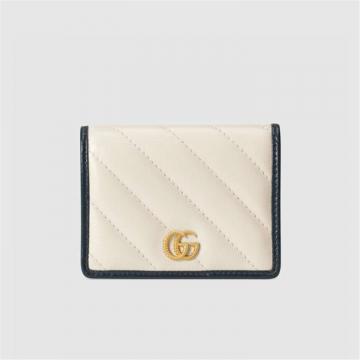 GUCCI 573811 女士白色 GG Marmont 系列卡包