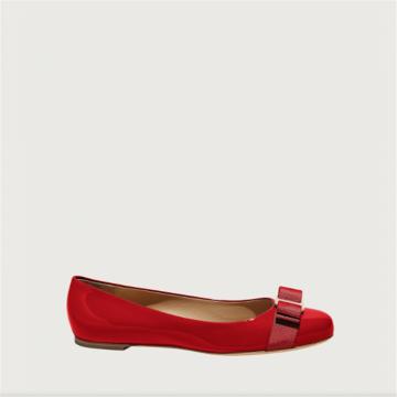 Salvatore Ferragamo 01A181 女士红色 VARINA 芭蕾舞平底鞋