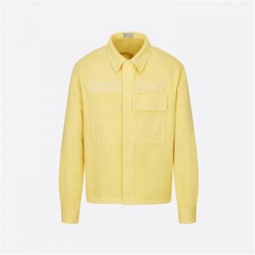 DIOR  013D488C239X 男士黄色棉质牛仔布“DIOR 1947”刺绣衬衫外套