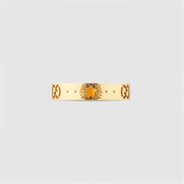 GUCCI 607339 女士 Icon 系列 18K 黄金星星戒指