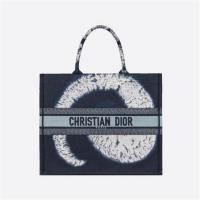 DIOR M1286ZTYE 女士蓝色 Tie & Dior 刺绣 BOOK TOTE 手袋