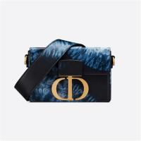 DIOR M9204UTYG 女士蓝色牛皮 Tie & Dior 图案 30 MONTAIGNE 箱型手袋