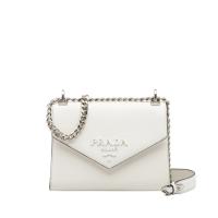 PRADA 1BD127 女士白色 Monochrome 手袋