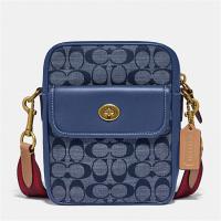 COACH 3688 女士蓝色经典标志 CHAMBRAY DYLAN 15号手袋