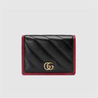 GUCCI 573811 女士黑色 GG Marmont 系列卡包