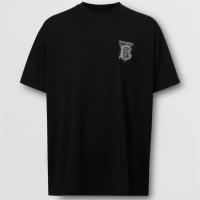 BURBERRY 80332631 男士黑色专属标识图案棉质 T 恤衫