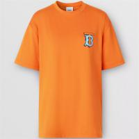 BURBERRY 80325991 女士橘色专属标识图案棉质 T 恤衫
