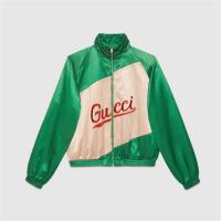 GUCCI 618900 男士绿色饰 Gucci 字样尼龙夹克