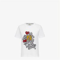 FENDI FS7254AC3WF0ZNM 女士白色 七夕限定系列 T恤