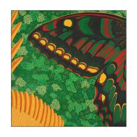 Hermes H003226S 女士绿色 “森林之灵”90厘米方巾