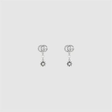 GUCCI 581830 女士 饰钻石花朵和 双G 耳环