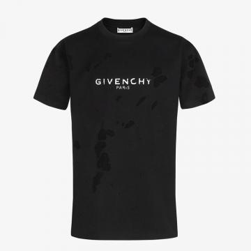 GIVENCHY BM70RV3Y41 男士黑色 GIVENCHY PARIS T恤