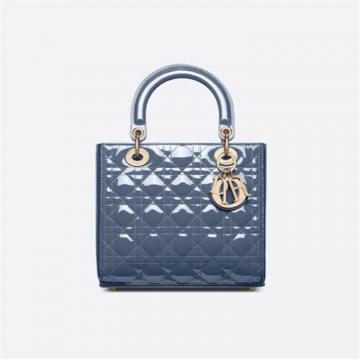 DIOR M0565OWCB 女士深丹宁蓝色 中号 LADY DIOR 手袋