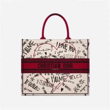 DIOR M1286ZBBF 女士多色涂鸦 DIORAMOUR BOOK TOTE 手袋