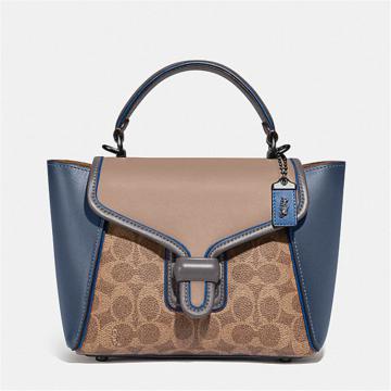 COACH V5RAV 女士蓝色 COURIER 23号 CARRYALL 手袋