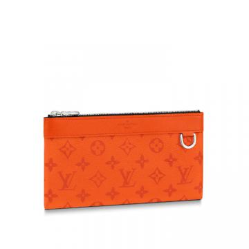 LV M30435 男士橙色 DISCOVERY POCHETTE 小号手袋