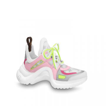 LV 1A65JU 女士白色拼粉色 LV ARCHLIGHT 运动鞋